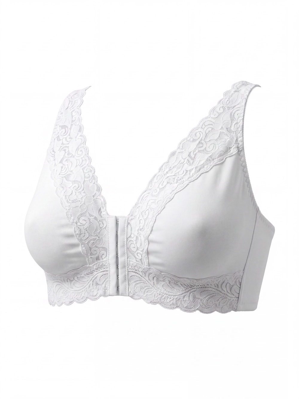 Valmont Lace Wireless Leisure Bra 48B Front-Closure comfortable plus size